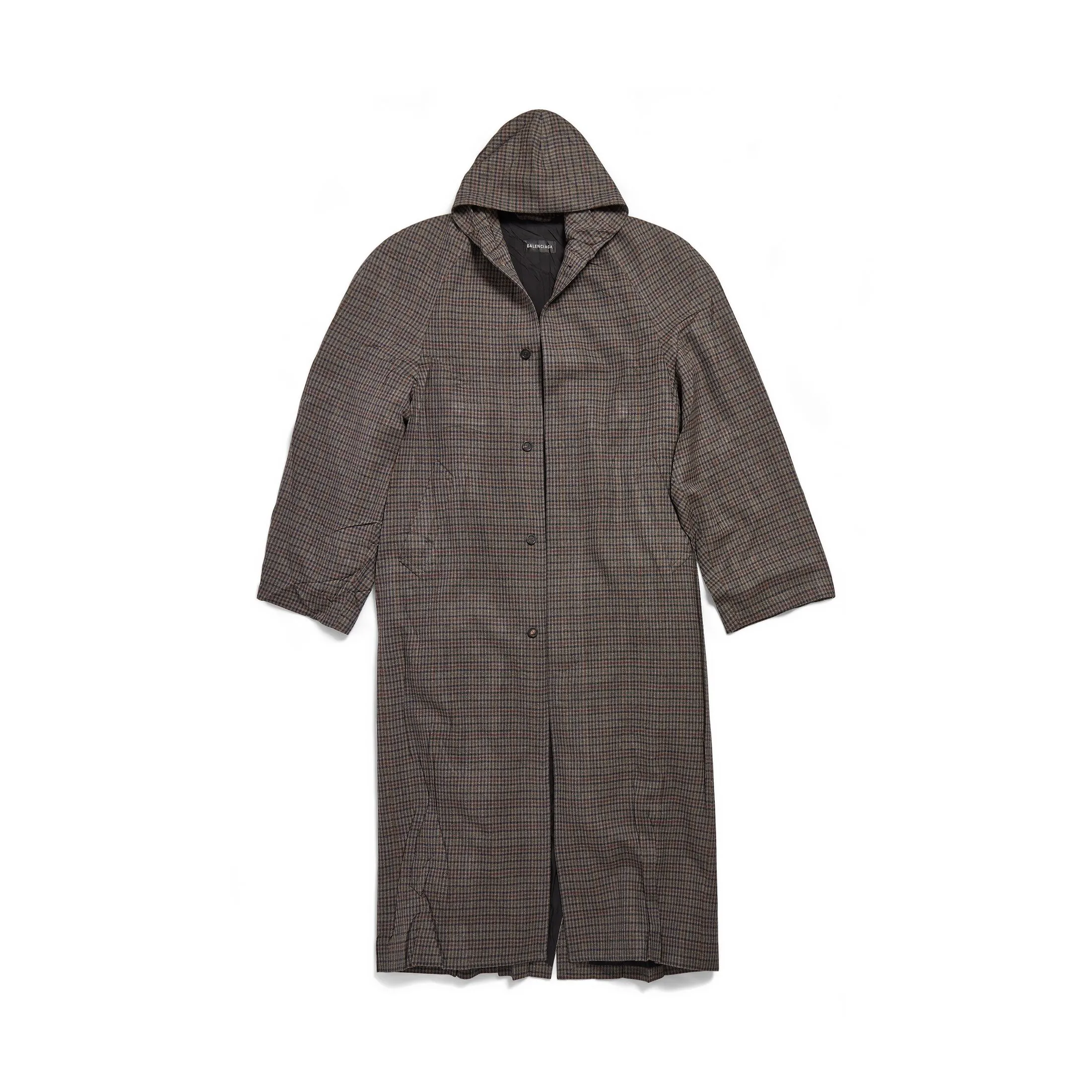 RAGLAN HOODED COAT IN KAKI