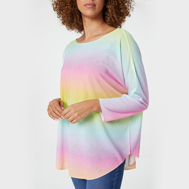 Rainbow Long Sleeve Thin Knit