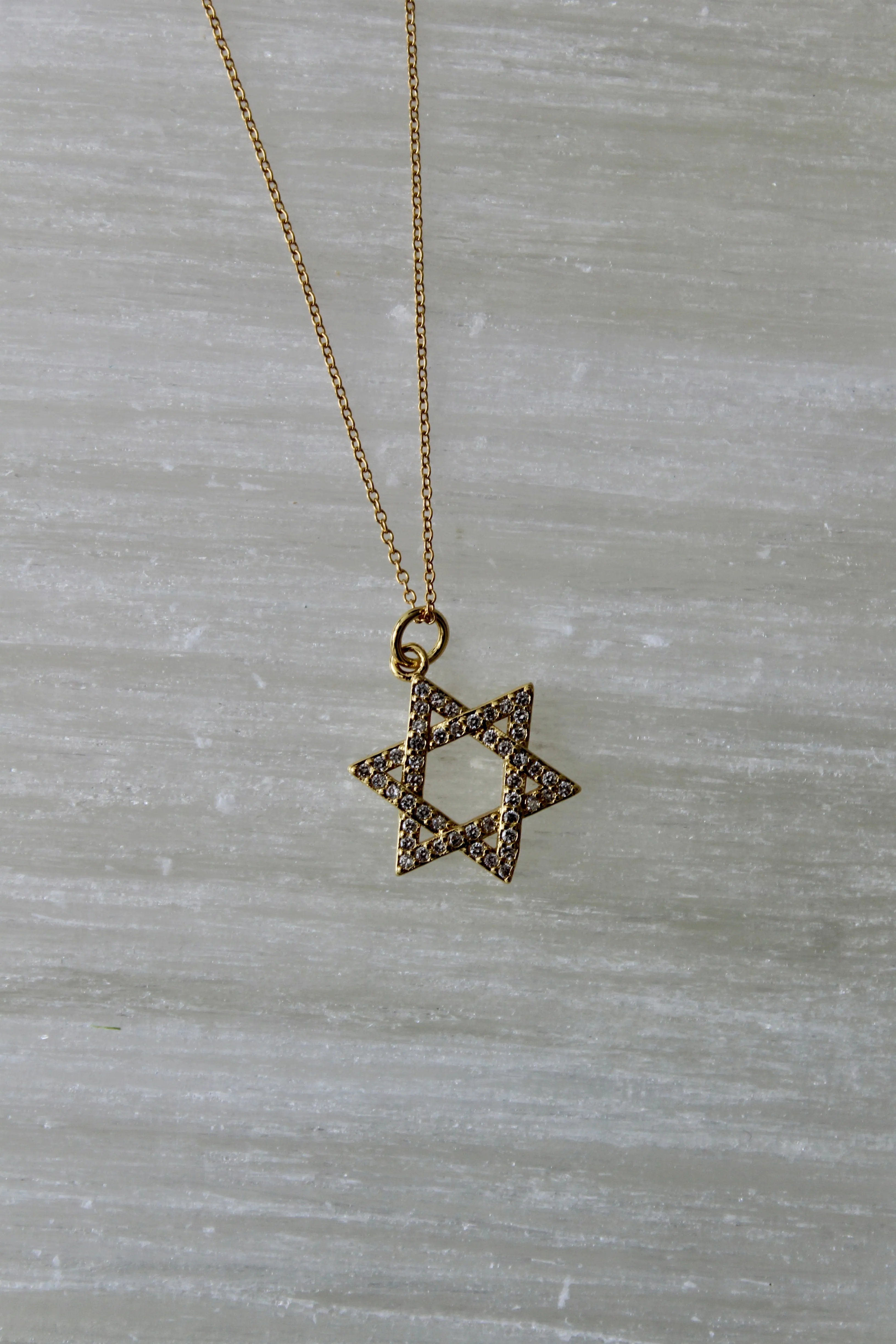 Star of David Stone Necklace