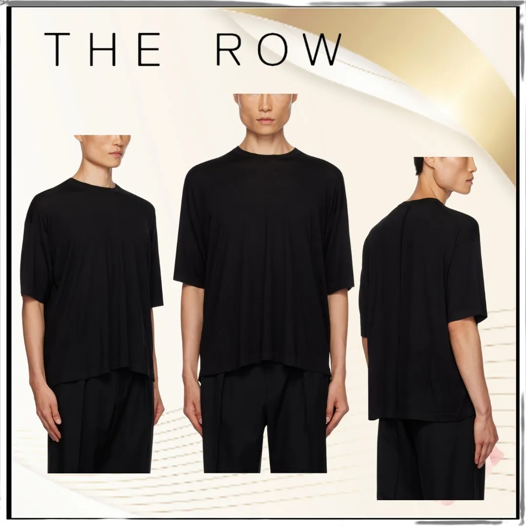 The Row  |Crew Neck Wool Plain Short Sleeves Crew Neck T-Shirts