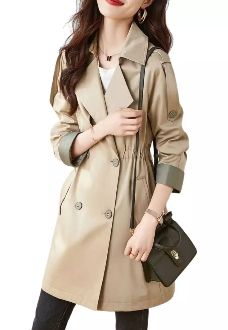 Twenty Eight Shoes Double-breasted Casual Trench Coat HY406861561854