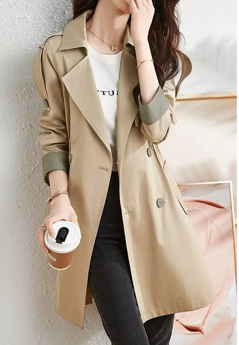 Twenty Eight Shoes Double-breasted Casual Trench Coat HY406861561854