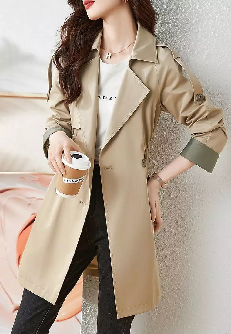 Twenty Eight Shoes Double-breasted Casual Trench Coat HY406861561854