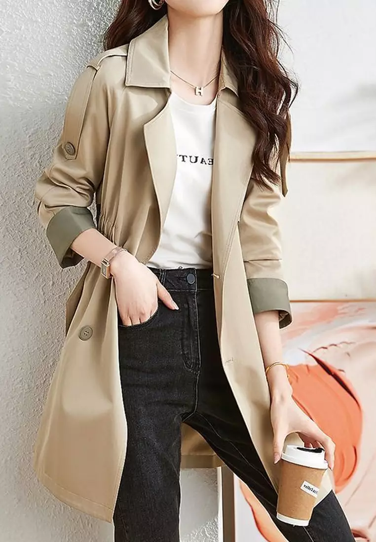 Twenty Eight Shoes Double-breasted Casual Trench Coat HY406861561854