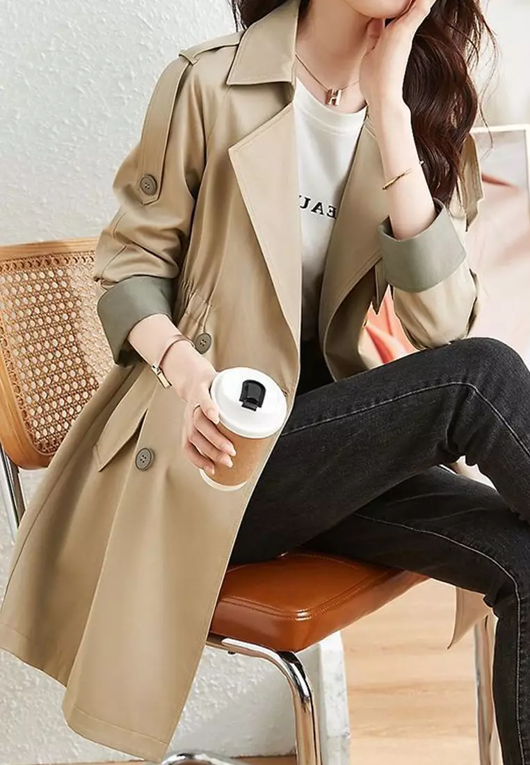 Twenty Eight Shoes Double-breasted Casual Trench Coat HY406861561854