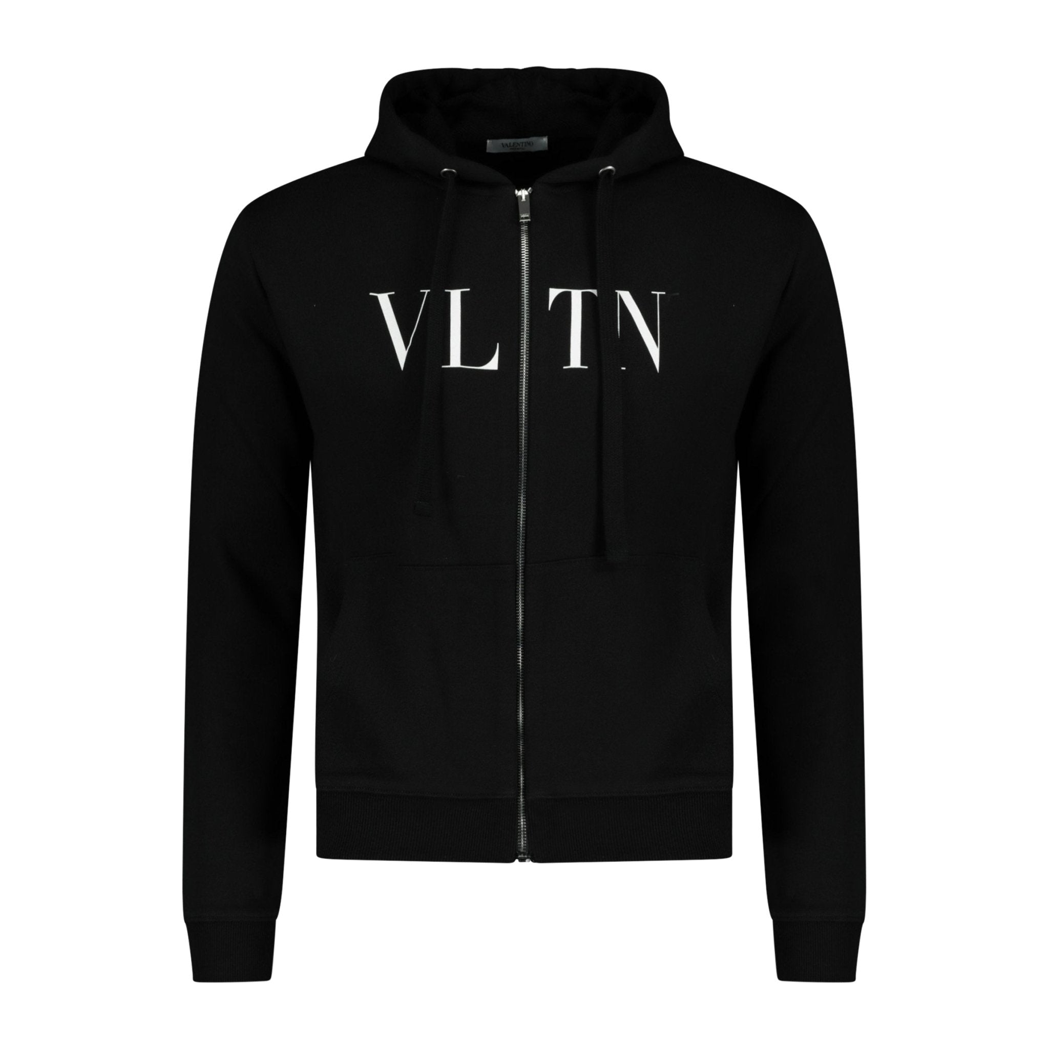 VALENTINO VLTN Zip Hooded Sweatshirt Black