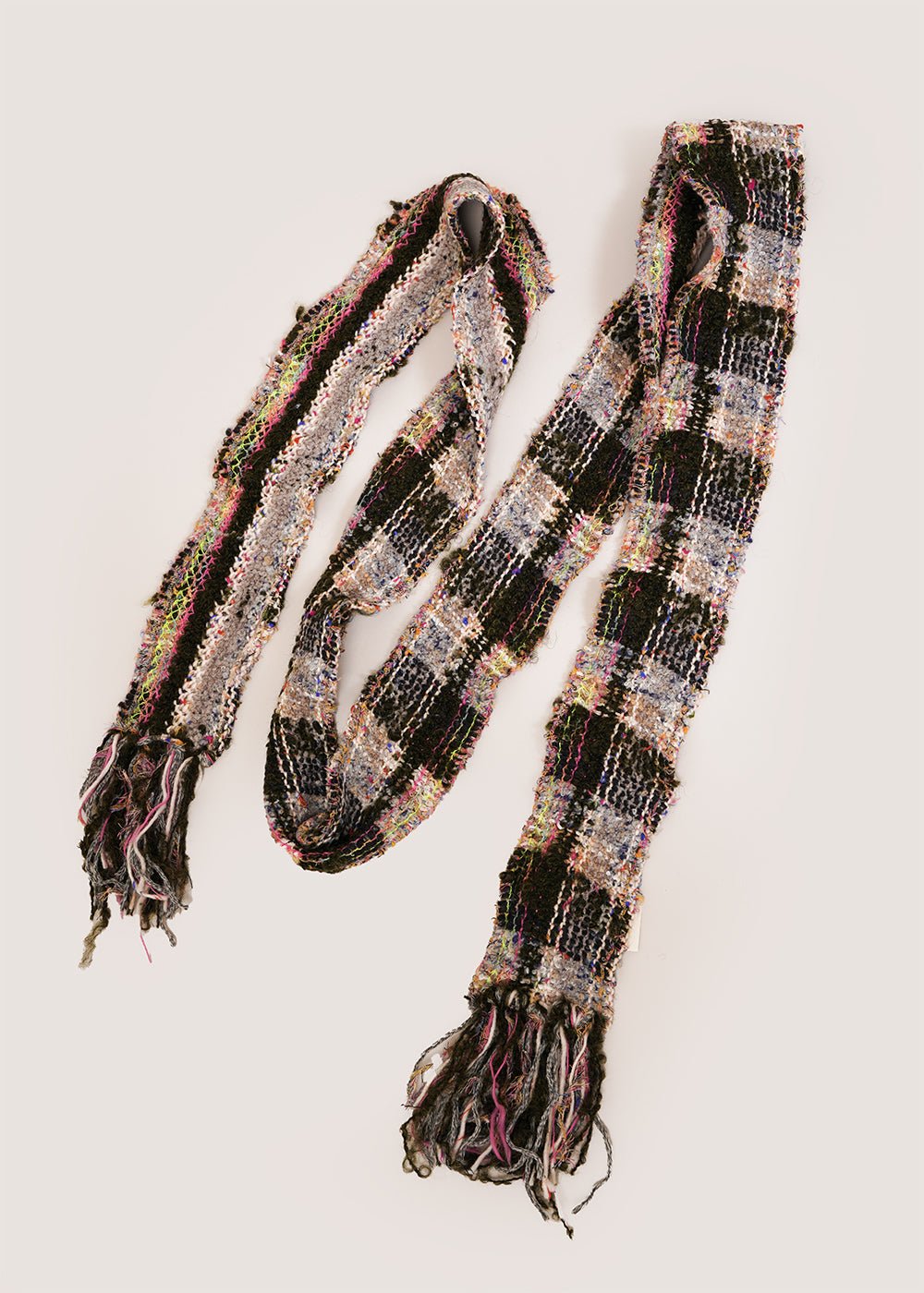 Vitelli Plaid Skinny Scarf