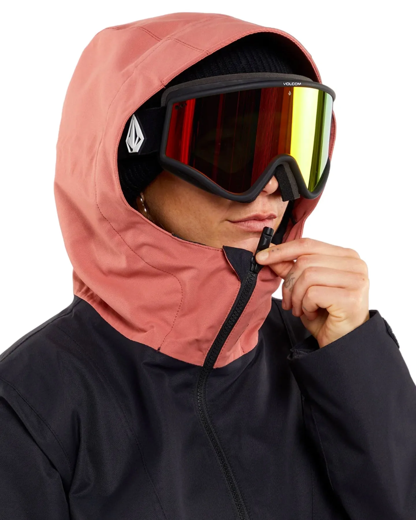 Volcom Ashfield Pullover - Earth Pink | Shop Coats & Jackets at Trojan Wake Ski Snow & Snow Skiers Warehouse