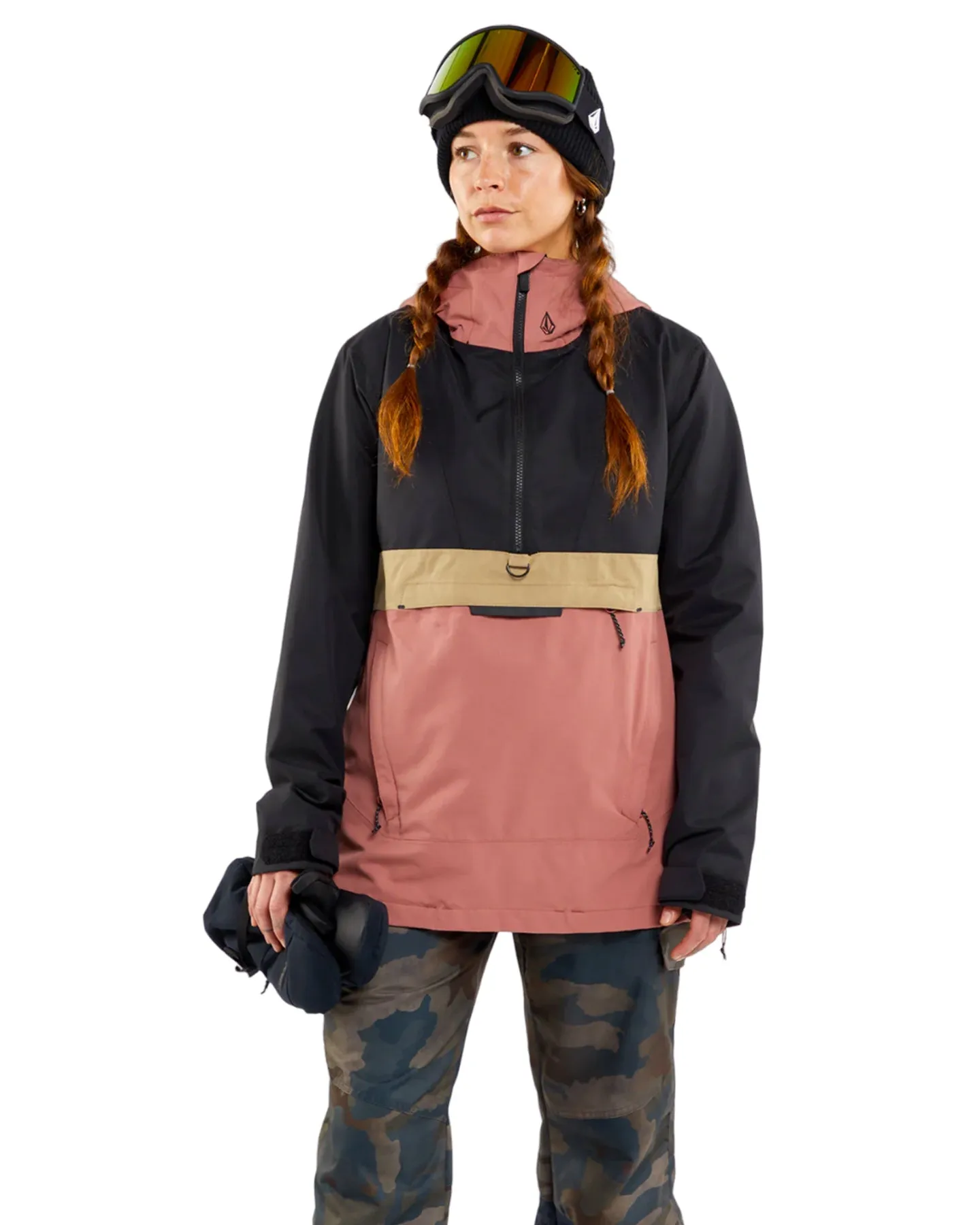 Volcom Ashfield Pullover - Earth Pink | Shop Coats & Jackets at Trojan Wake Ski Snow & Snow Skiers Warehouse