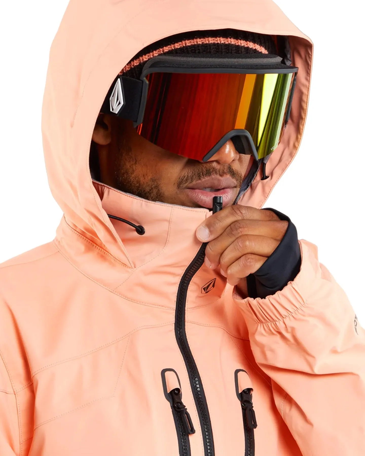 Volcom Guch Stretch Gore Jacket - Peach | Shop Coats & Jackets at Trojan Wake Ski Snow & Snow Skiers Warehouse