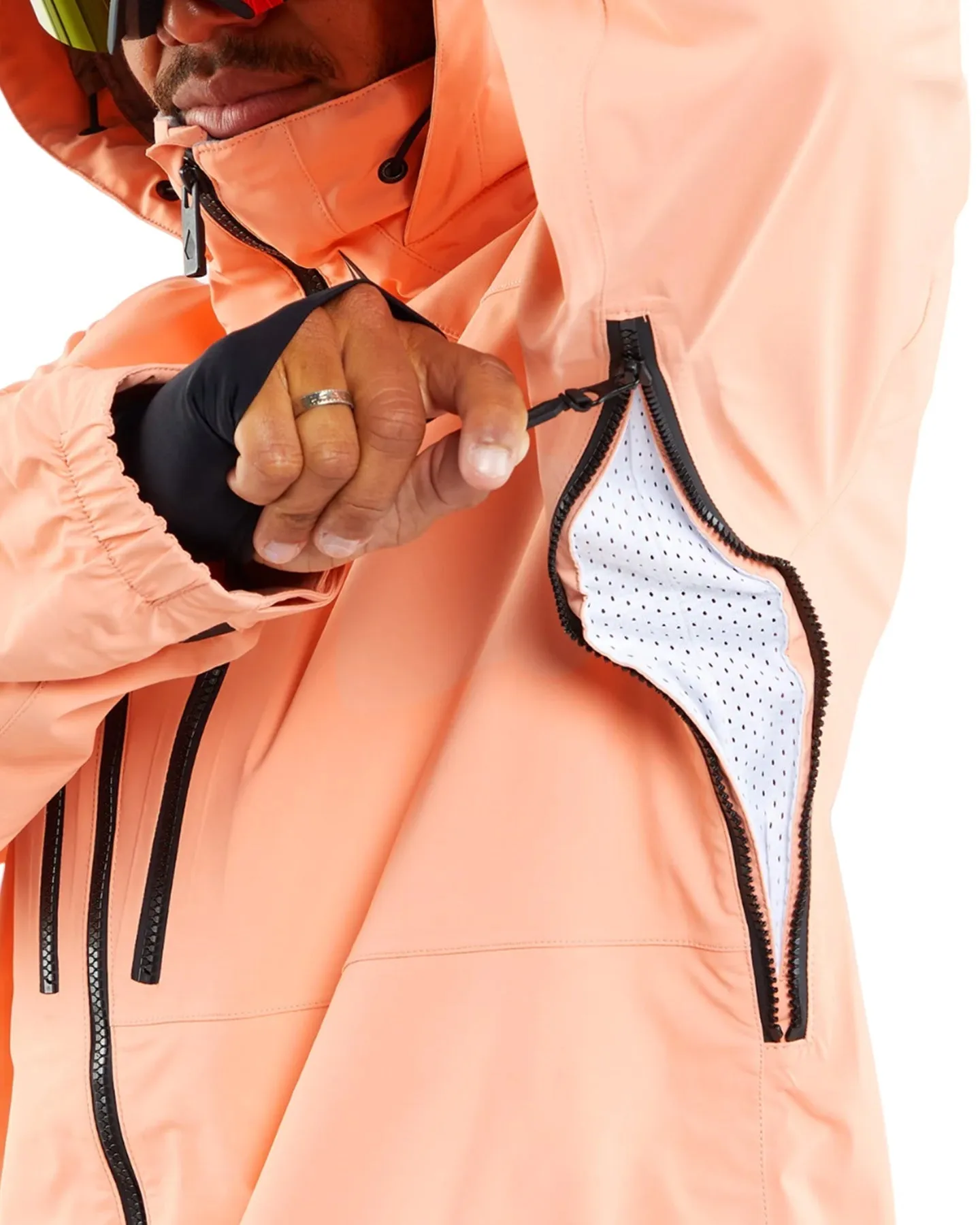 Volcom Guch Stretch Gore Jacket - Peach | Shop Coats & Jackets at Trojan Wake Ski Snow & Snow Skiers Warehouse