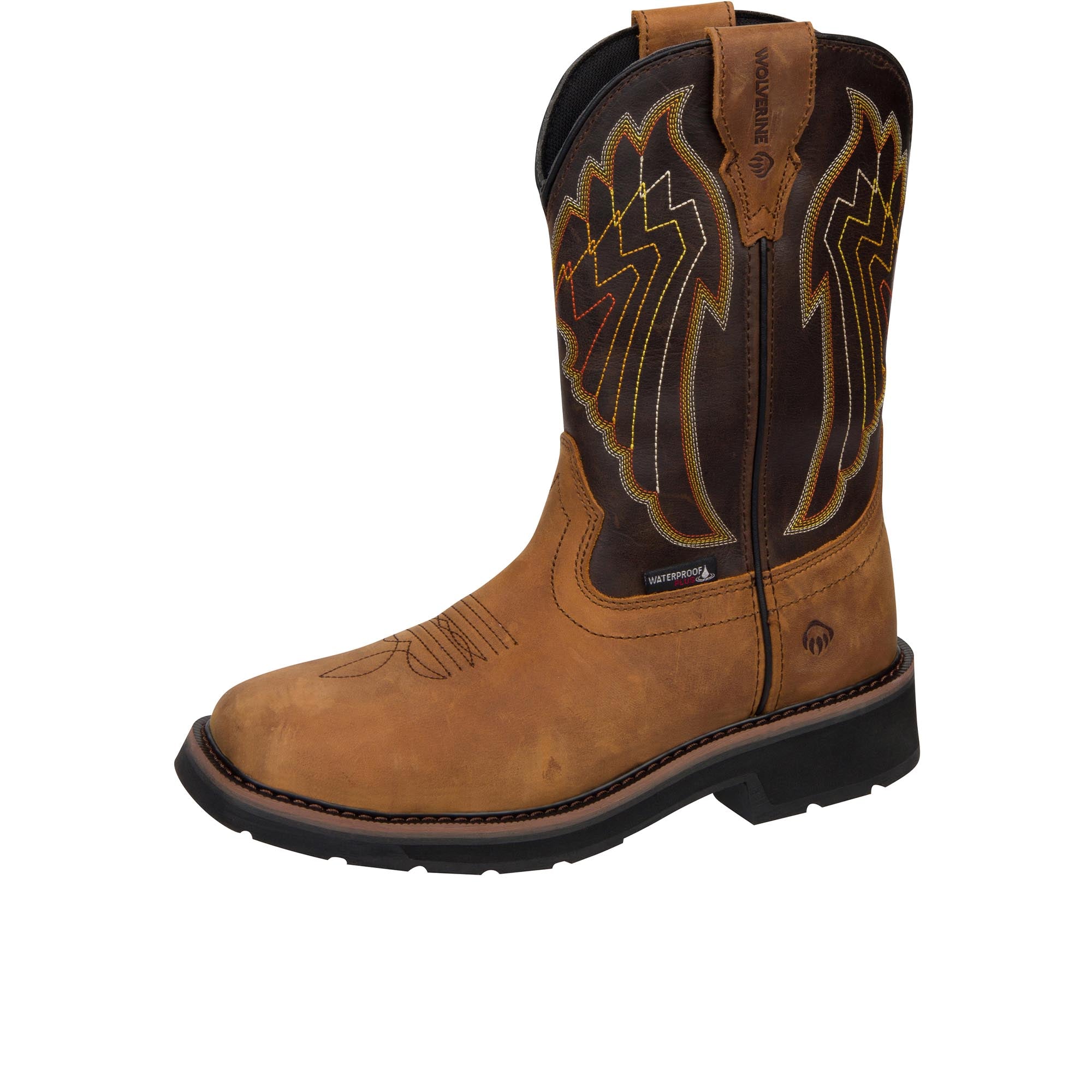 Wolverine Rancher Eagle Wellington Work Boot Steel Toe Sudan Brown