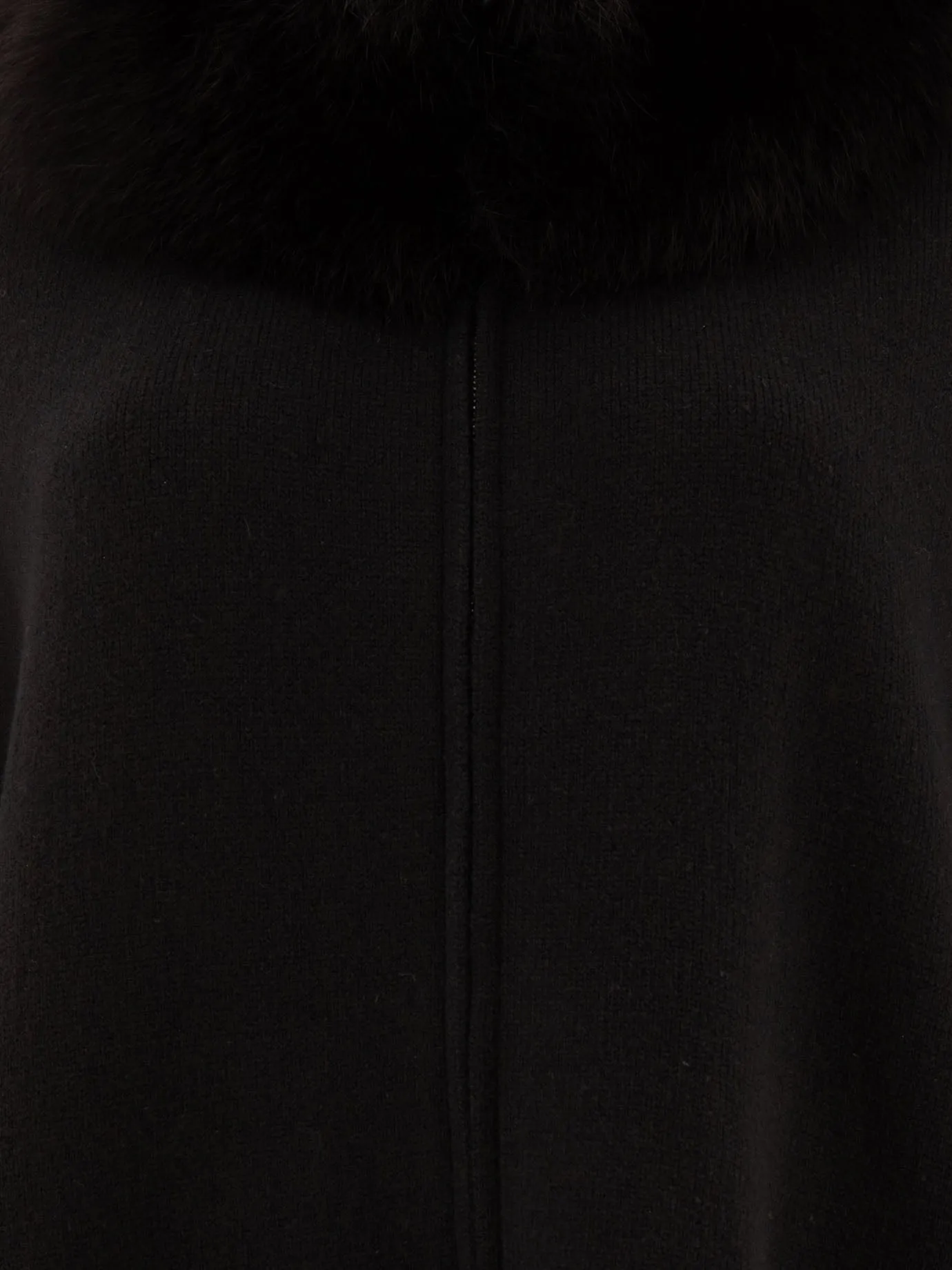 Wool And Cashmere Poncho Coats Black