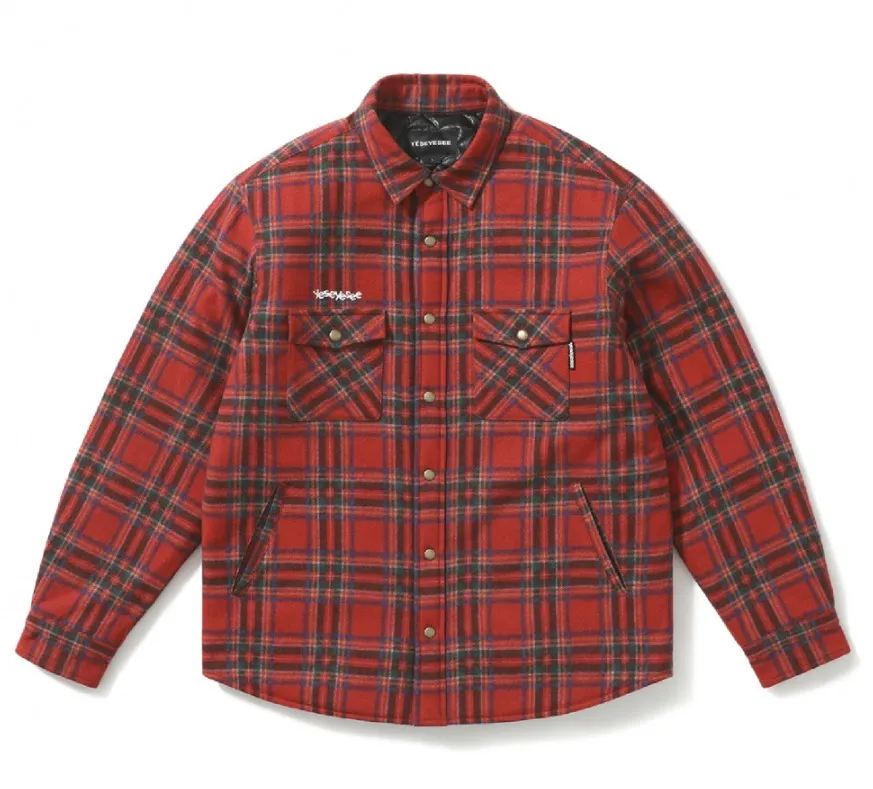 YESEYESEE  |[YESEYESEE] ★ Plaid Quilted Wool Shirts