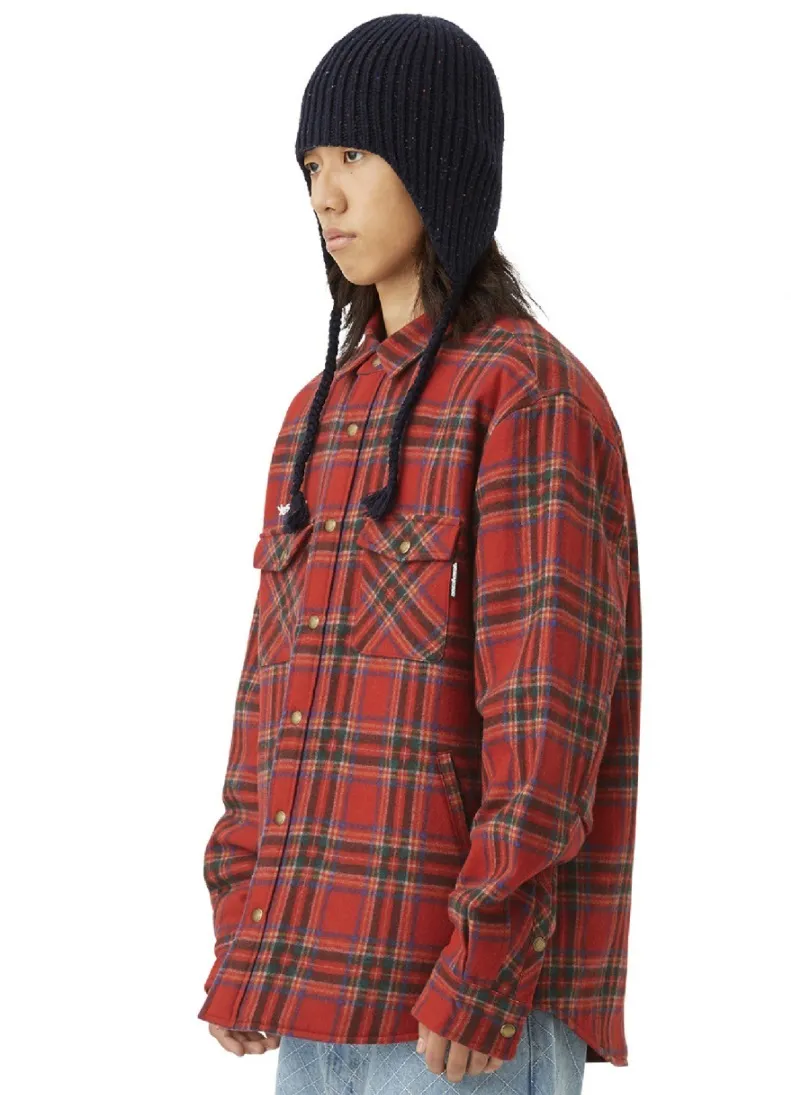 YESEYESEE  |[YESEYESEE] ★ Plaid Quilted Wool Shirts