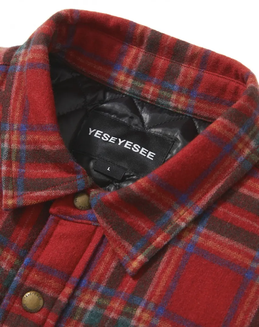 YESEYESEE  |[YESEYESEE] ★ Plaid Quilted Wool Shirts