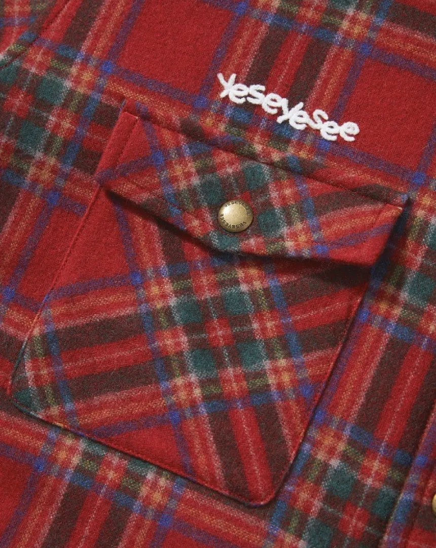 YESEYESEE  |[YESEYESEE] ★ Plaid Quilted Wool Shirts